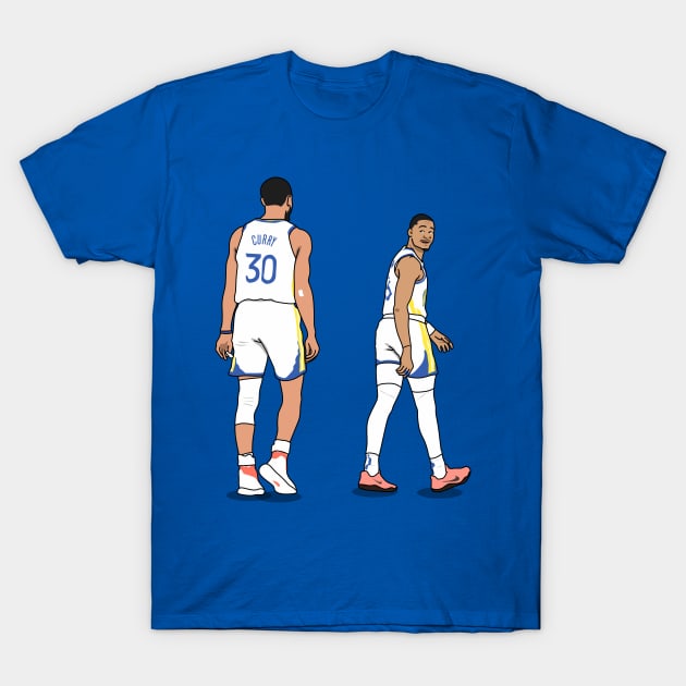 jordan poole looking at steph T-Shirt by rsclvisual